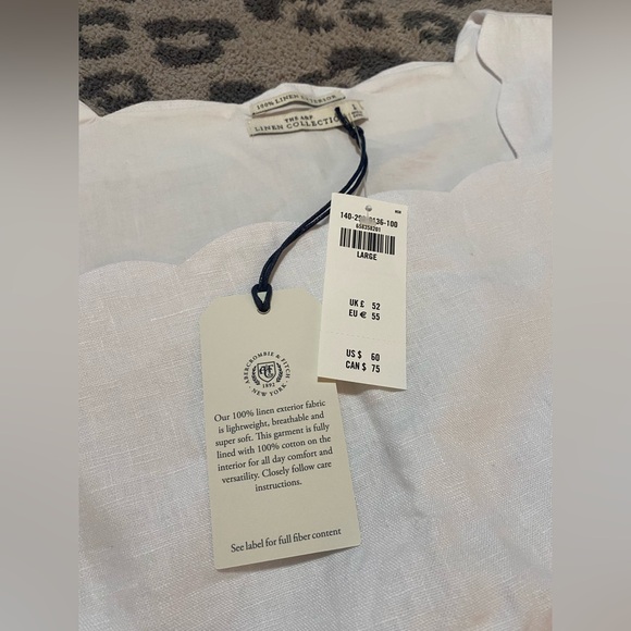 Abercrombie Premium Linen Scallop Hem Top - Picture 6 of 6